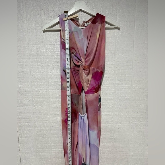 NWT Asos True Violet cut out maxi dress in pink print size 8 - Picture 8 of 12